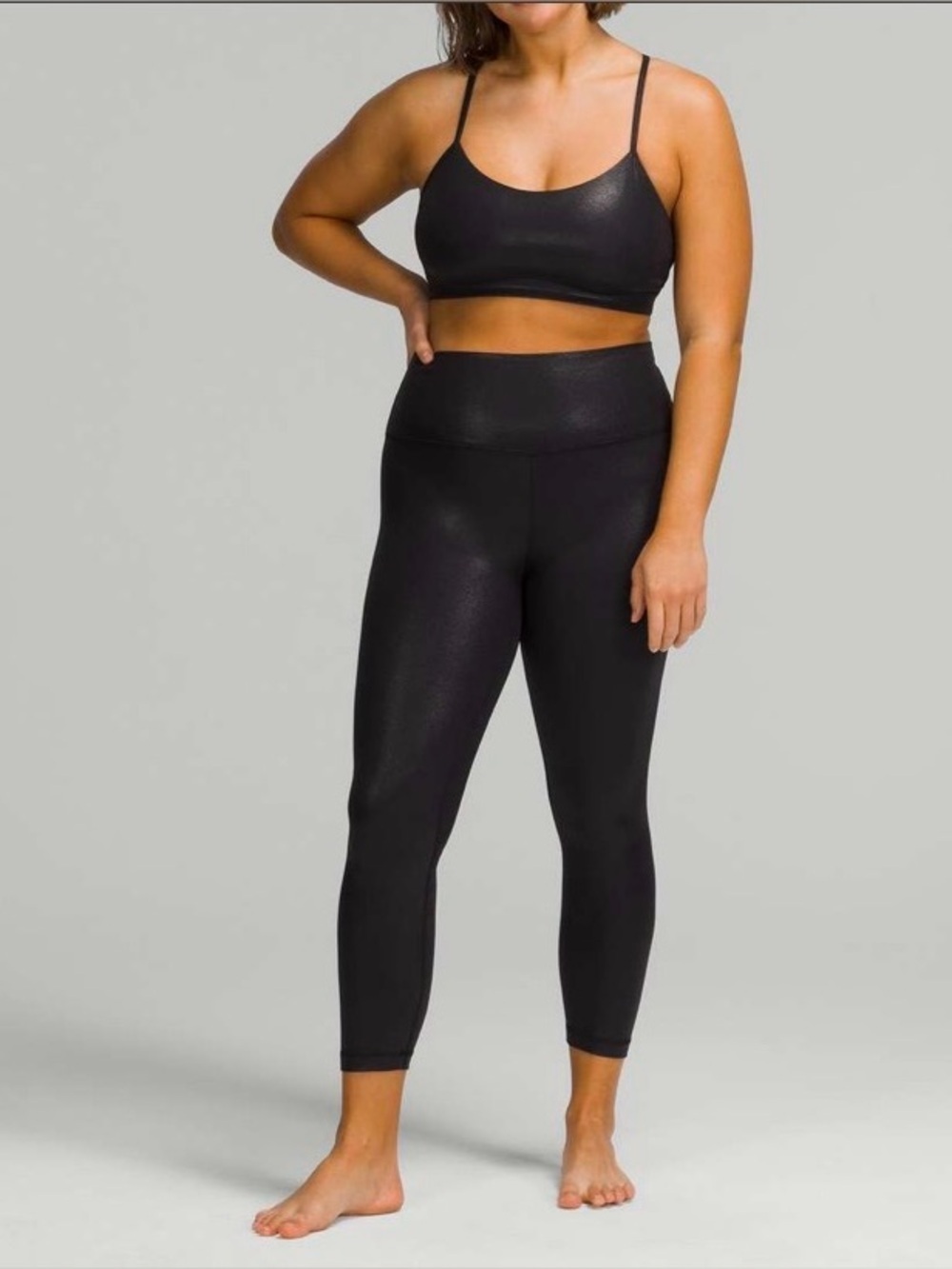 Lululemon align high rise pant 25’ shine - radiate foil black